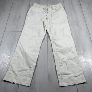 Duluth Trading Co Pants Women's 8 White Dobby Pull On Pants Utility Stretch